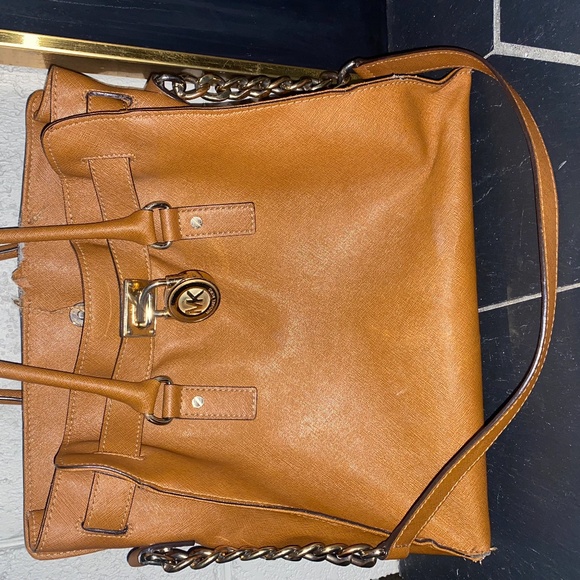 MICHAEL KORS HAMILTON BAG HARD LEATHER - Picture 1 of 9